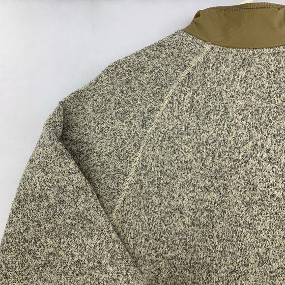 The North Face Men's 1/4-Zip Fleece Sweater Tan Gray Size S - Picture 12 of 16